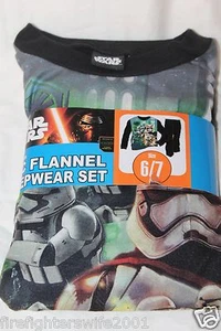 Star Wars Boys 2 pc flannel sleepwear set Size 6/7 new - Picture 1 of 3