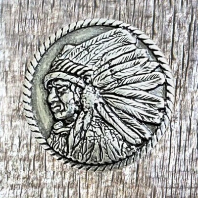 MOTORCYCLE CONCHO INDIAN CHIEF WITH HEADDRESS CON311-AN-L - Image 1 of 2