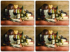Pimpernel Artisanal Wine Cork-Backed Placemats, Set of 4, 15.7 X 11.7" - Picture 1 of 6