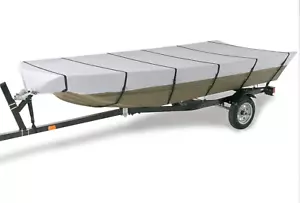 Jon Boat Cover Waterproof Heavy Duty Marine Grade UV Resistant Trailerable Boat - Picture 1 of 9