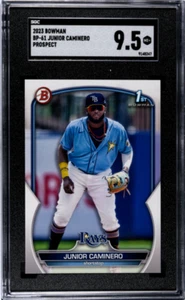 Junior Caminero 2023 Bowman Prospect #BP-61 SGC 9.5 Tampa Bay Rays - Picture 1 of 2