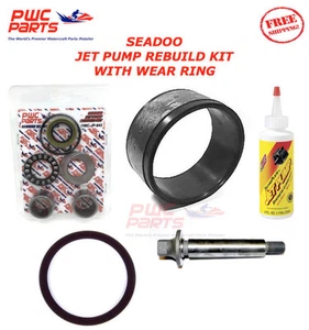SeaDoo Jet Pump Rebuild Kit Wear Ring Impeller Shaft Seal Oil 580 650 GT GTS GTX - Bild 1 von 1