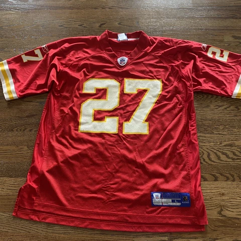 Vintage Reebok Kansas City Chiefs L Larry Johnson #27 NFL Jersey size Large Cover