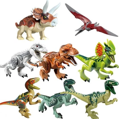 4-20× Dinos fit Jurassic World Lego Dinosaur Tyrannosaurus TRex Park Raptor Toy