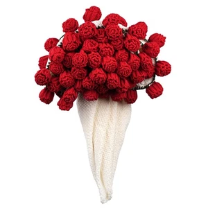 Handmade Crochet Rose Bouquet Throw Blanket Romantic Gift - Picture 1 of 16