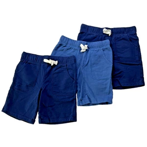 Carters Pull On French Terry Drawstring Shorts Navy Blue Boys Size 6 - Lot Of 3 - Picture 1 of 22