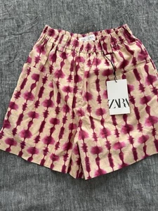 Zara Girls Tropical Hawaiian Shorts Size 13/14 - Picture 1 of 4