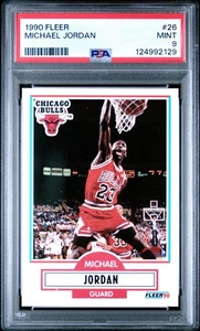 1990 Fleer Michael Jordan #26 PSA 9 Mint HOF Chicago Bulls - Picture 1 of 3