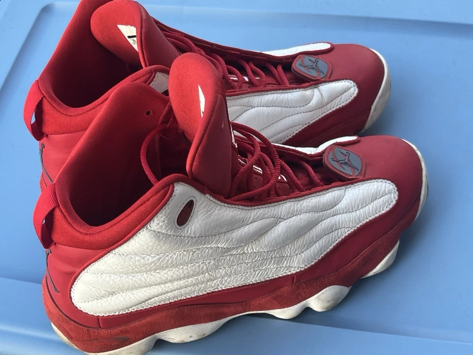 Talla 10 - Jordan Pro Fuerte Rojo Universitario Hombre’s Zapatos Tenis Atléticos 407285-604 Foto 1 de 4