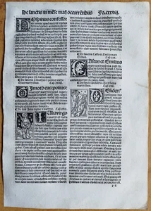 Original Post Inkunabel-Blatt Heilige Holzschnitt Julia - 1508 - Picture 1 of 3