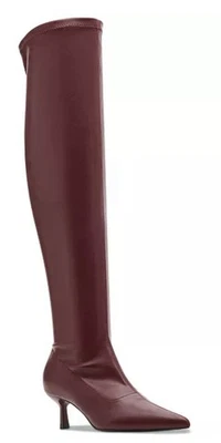 Botas de tacón de gatito por encima de la rodilla Deserai para mujer Madden Girl 🌹Talla 7 🌹Color vino Foto 1 de 4