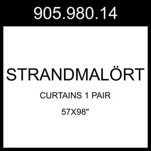 IKEA STRANDMALÖRT Curtains 1 Pair  905.980.14 - Foto 1 di 1