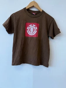 Camisa Element XS Marrón Skateboarding Manga Corta Gráfico Camiseta Y2K Bam De Colección - Imagen 1 de 6