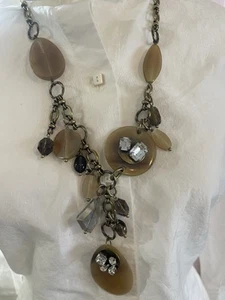 Silpada Kelsey Ryane KR Necklace Wanderlust Swarovski Crystal Brass Long - Picture 1 of 9