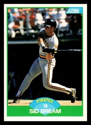 1989 Score # 48 - Sid Bream - Pittsburgh Pirates - Image 1 of 2