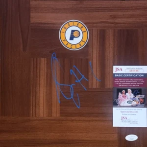 Stephen Jackson Signed Floorboard w/ JSA COA #AT63407 Indiana Pacers - Afbeelding 1 van 2