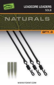 Fox Edges Naturals Leadcore Leaders / Carp Fishing Tackle - Picture 1 of 2