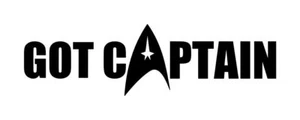Calcomanía Star Trek Got Captain #1 1.5"x5.25" Elige Color - Imagen 1 de 2