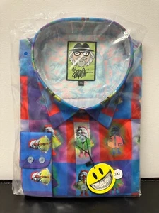 Popaganda McSupersized Button Up Long Sleeve Shirt by Ron English - 3X Large - Picture 1 of 2