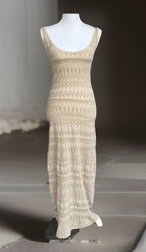 UNDERCOVER Abito VICTORIAS SECRET maglia filo dorato donna MED maxi RETAIL A $185