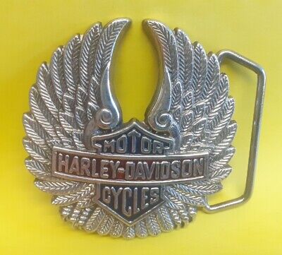 HARLEY Davidson Motocicli 1983 BARONE Eagle Wings Ottone Massiccio Fibbia Della Cintura • 17.35€
