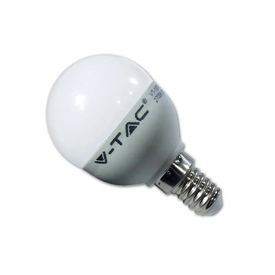 LED-Glühbirne Miniglobe 4W 6W E14 Kleine Fassung V-TAC Warmes Oder Kaltes Licht - Bild 1 von 1