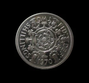 GREAT BRITAIN 2 SHILLINGS FLORIN PROOF 1970 ELIZABETH II KM 906 #7677# - Picture 1 of 3