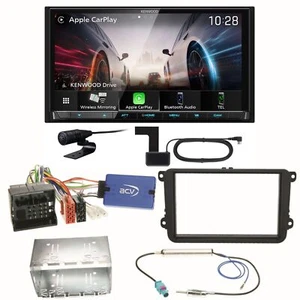 Kenwood DMX8021DABS Android Auto CarPlay Einbauset für Beetle Jetta Sharan T5 - Bild 1 von 1
