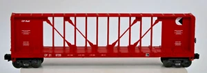 MTH Canadian Pacific O Scale Premier Red Center Beam Flat Car 20-98655 1:48 - Picture 1 of 14