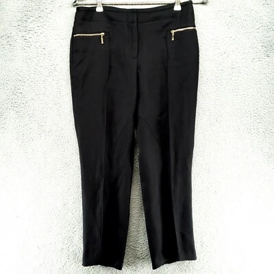 Bird by Juicy Couture Womens 4 Black Dress Pants Wool Blend Zip Front Pockets - Image 1 of 4
