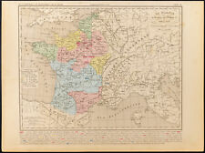 1859. France By Philippe Ier. map Old History Houze