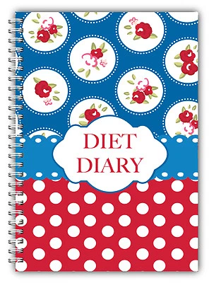DIET FOOD DIARY SLIMMING  Weight Dieting TRACKER JOURNAL,Exercise A5  Red Spot - Image 1 of 4