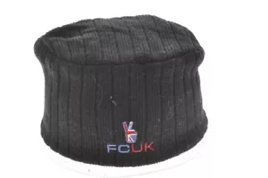 French Connection schwarze Wollstrickmütze Pillendose neu mit Etikett TH38X - Bild 1 von 1