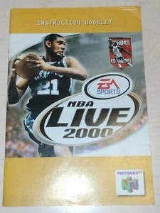 Nba Live 2000 NINTENDO 64 n64 Instruction Manual ONLY - Picture 1 of 2