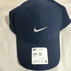 NIKE Club Cap Adult Unisex Training Cap Hat Size L/XL Navy Blue NEW - Picture 1 of 3