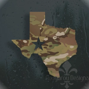 MultiCam Texas Star State 4" Decal | Laptop Car Truck Window | Rougarou Designs - Picture 1 of 10