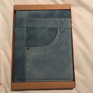 The Classic Jean Pocket I Pad Cover Denim Tablet Cover 7.5” X 9.5” Pockets - Picture 1 of 10