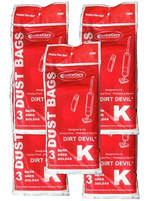 15 Royal Dirt Devil Stick Vac Type K Allergy Vacuum Bags All Dirt Devil Stick... - Image 1 of 3