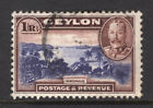 M23717 Ceylon 1935 SG378 KGV: 1R violet blue & chocolate. FU, Cat £32