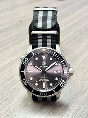 Reloj de buceo Deep Blue Master 1000 (gris) ¡con estuche y toneladas de extras!! Foto 1 de 4
