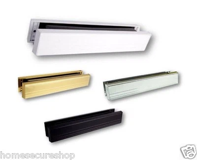 uPVC Door Letterbox Slimline 12" Letterbox - White, Gold, Silver, Chrome, Black - Image 1 of 2
