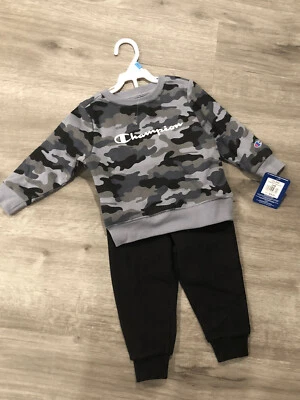 CHAMPION ROPA DEPORTIVA Bebé Niño’s Polar Crew & Joggers, Juego de 2 Piezas, 24 Meses Foto 1 de 4