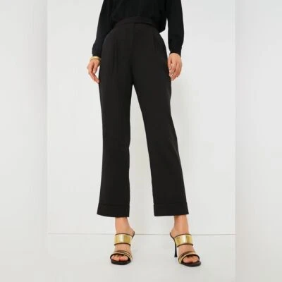 Черные плиссированные брюки TUCKERNUCK Duncan размер M новые с ценниками Career Office Academia - Изображение 1 из 4