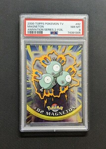 2000 Topps Pokemon TV Magneton Animation Series 2 - Rare Foil - PSA 8 NM/ Mint