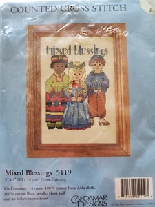Kit punto croce Candamar "Benedizioni miste" misura 5" x 7" - Foto 1 di 3