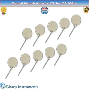 10Pcs Mirror #5 Plain Mouth Mirrors Oral Hygiene Dental Retraction Instruments - Picture 1 of 1