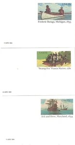 Five Different Unused 13¢ Postal Cards with Patriotic / Historic Themes - Picture 1 of 2