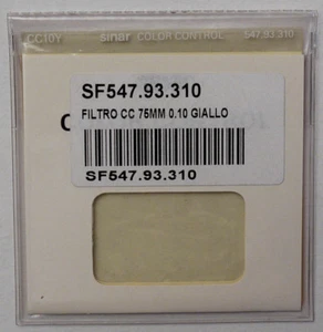 PRL) SINAR COLOR CONTROL CC10Y GIALLO 75MM FILTRO FILTRE FILTER SF547.93.310 NEW - Picture 1 of 1