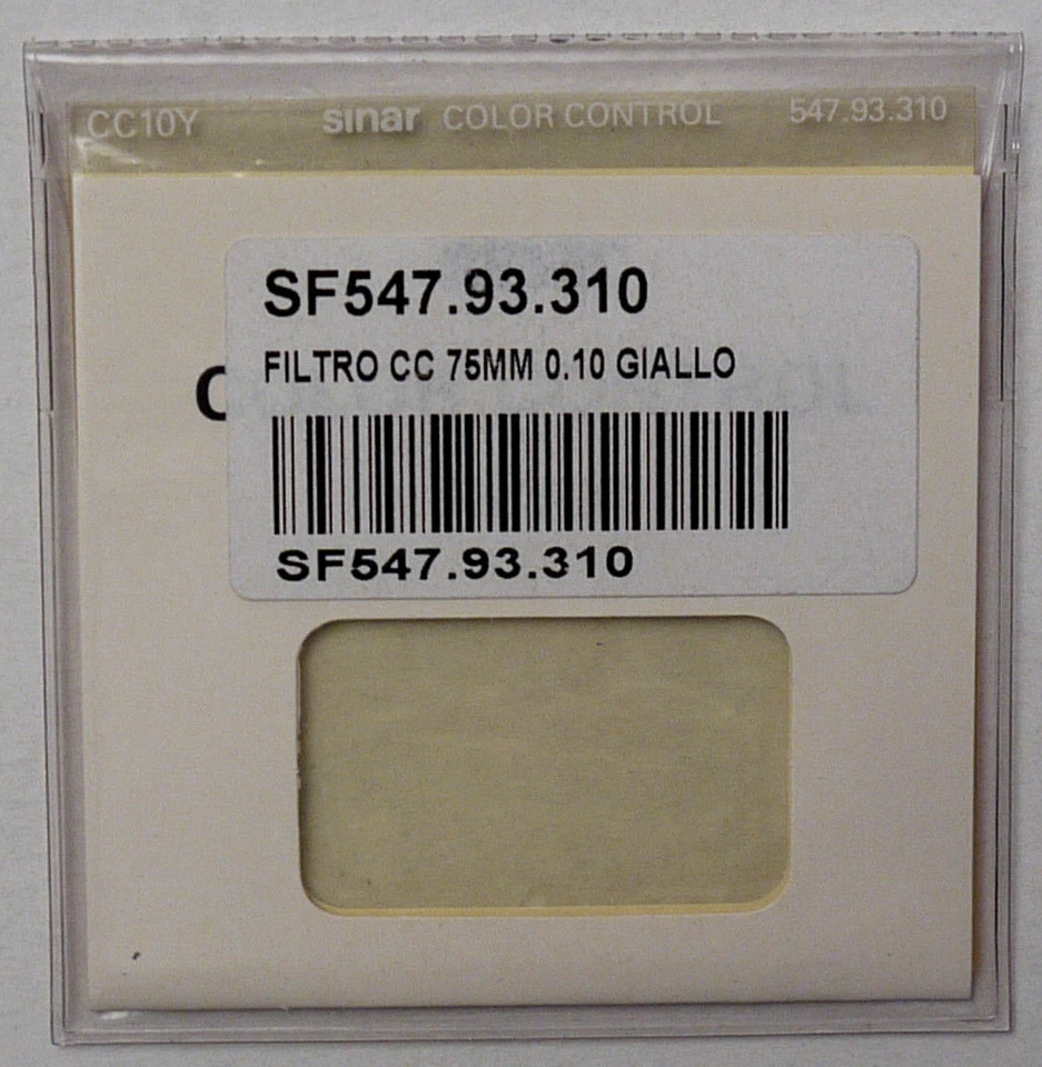PRL) SINAR COLOR CONTROL CC10Y GIALLO 75MM FILTRO FILTRE FILTER SF547.93.310 NEW - Image 1 of 1