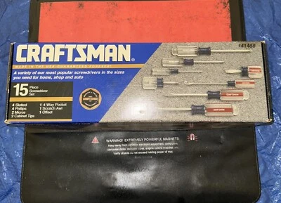 Sears Craftsman USA NOS 15 piece screwdriver set 41458  FLAT PHILLips Cool Set - Image 1 of 4